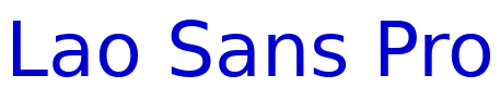 Lao Sans Pro шрифт